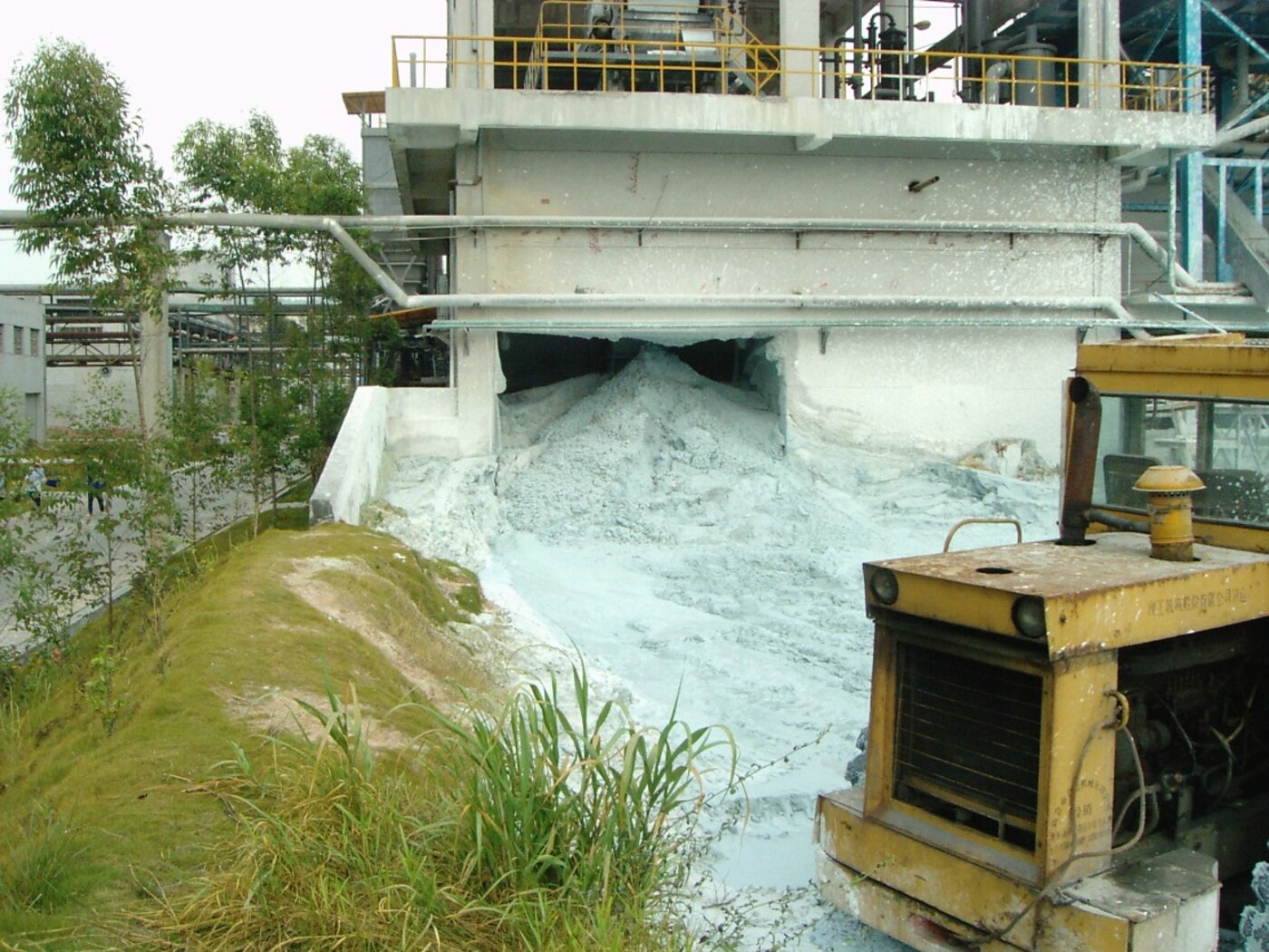 Lama de cal típica para aterro proveniente da cal de uma fábrica de celulose na China
